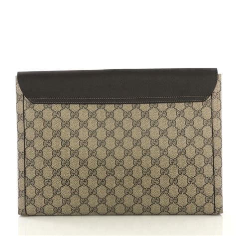 large gucci blue monogram envelope clutch